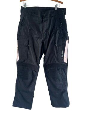 Cortech GX Sport Textile Pants Mens Sz 36 Short Black Rainguard Knee Hip Armor